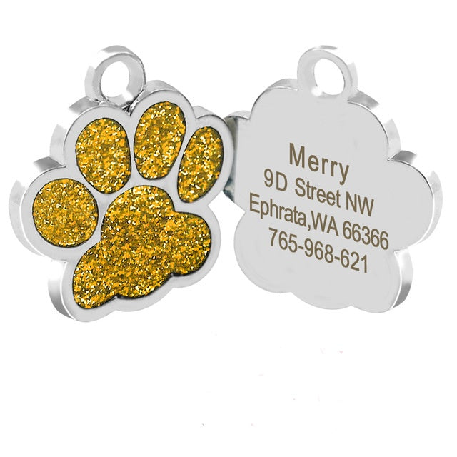 GoldenPaw™ Customizable Gold Paw ID Tag